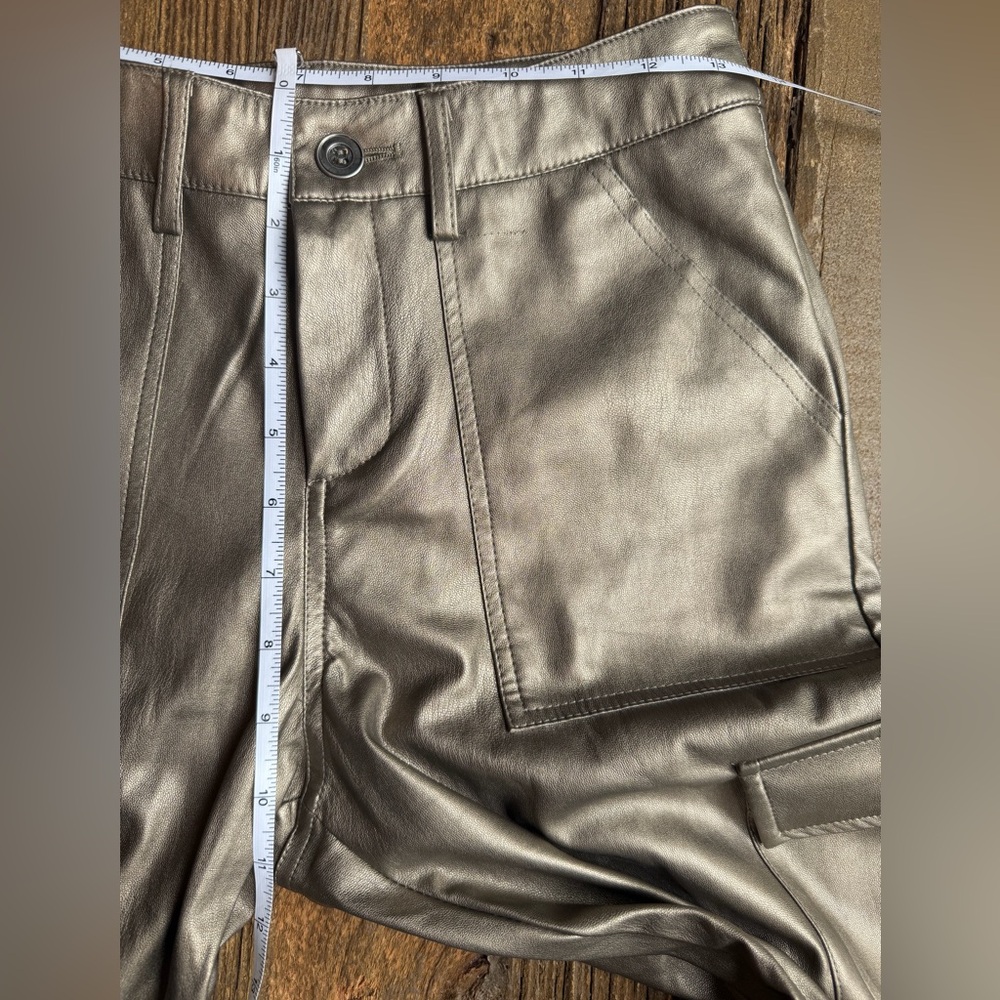 Esqualo Cargo Metallic Soft Gold Pants Size 4 - Picture 6 of 7